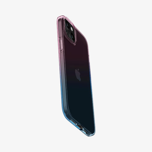 ACS06557 - iPhone 15 Pro Max Case Liquid Crystal in crystal clear showing the back